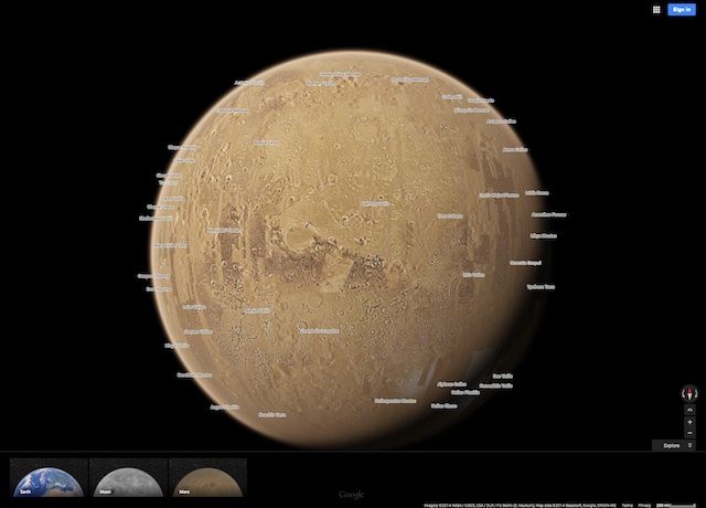 Use Google Maps On Mars And The Moon