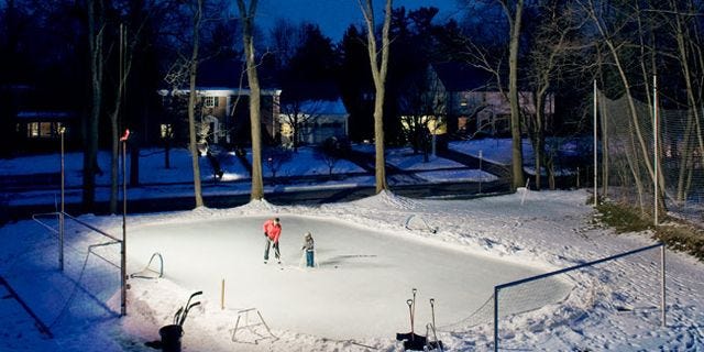 Backyard Ice Skating Rink Diy Hockey Rink