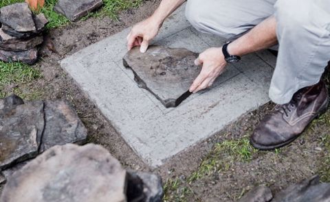 How to Build a Stone Garden Bench