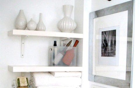 A Clever E Saving Bathroom Shelving Unit