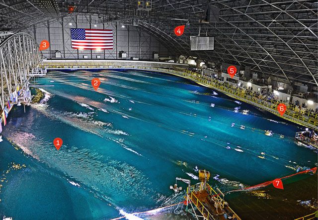 Wave Pool Where the Navy Tests Its Warships
