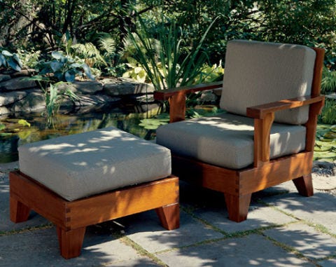 build a cedar chair and ottoman