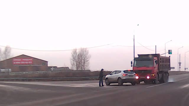 This Is the Luckiest Pedestrian in the World