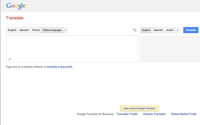 google translation in french