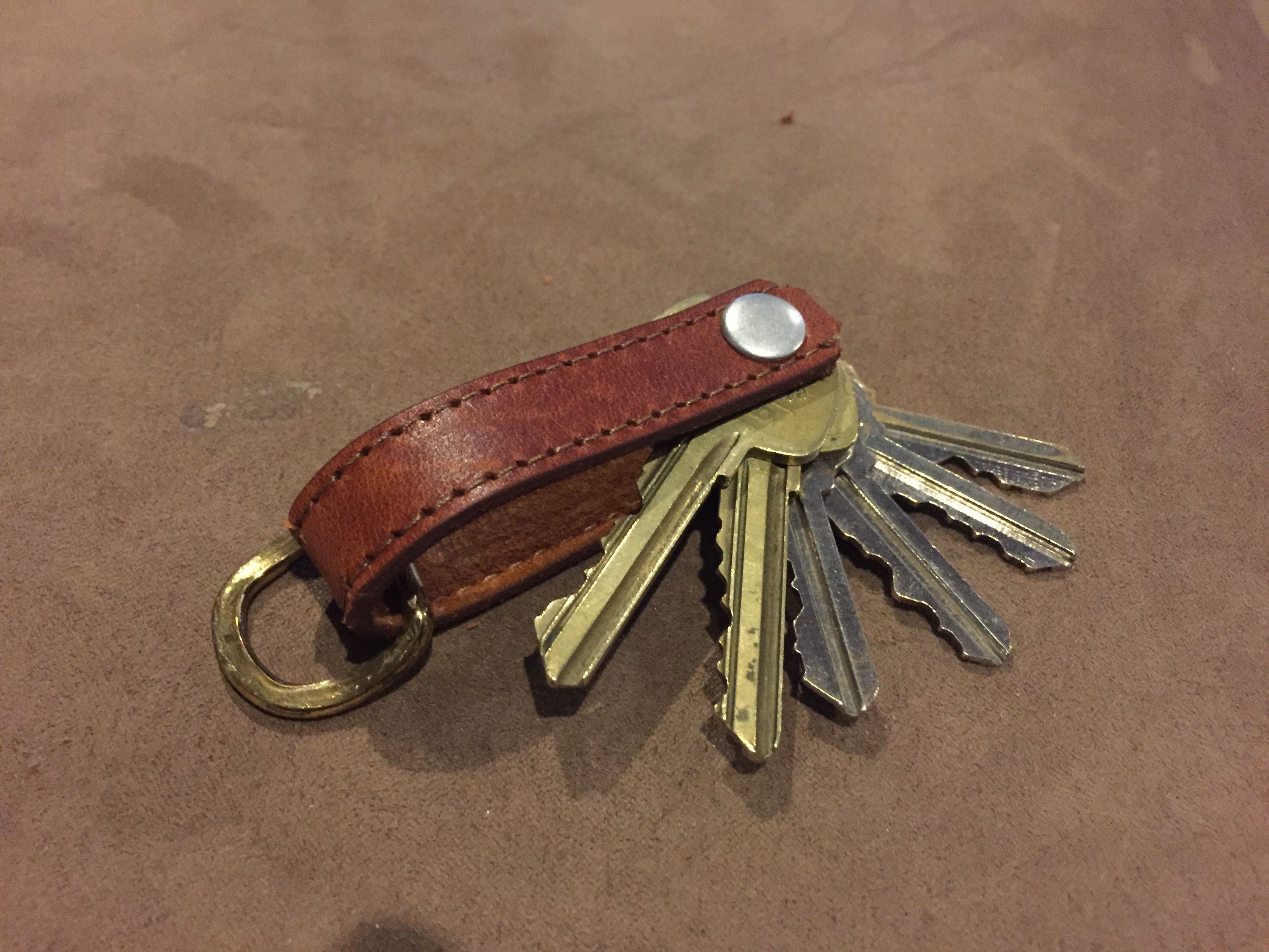 Leather Key Organizer, Holds 2-10 Keys, Key Holder