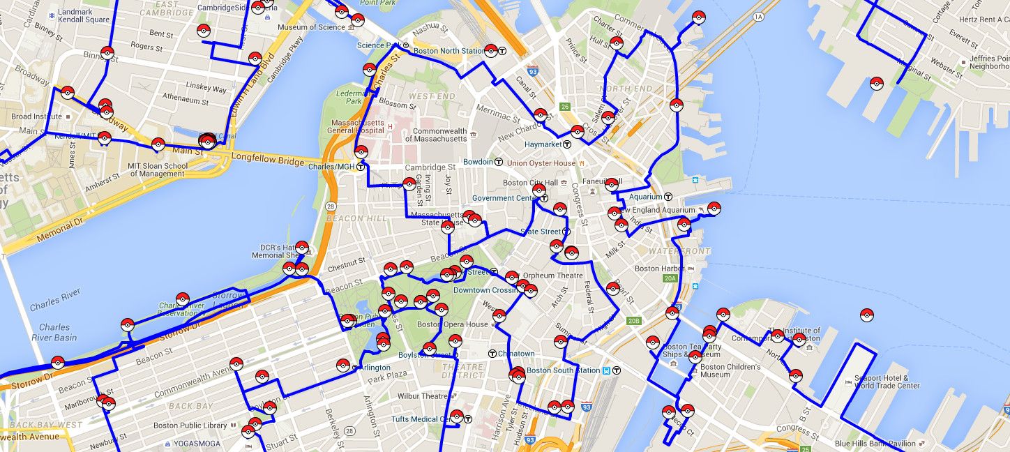 Boston has an absurdly detailed Pokémon Go map - Polygon