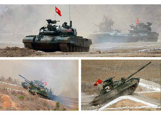 north korean military tanks