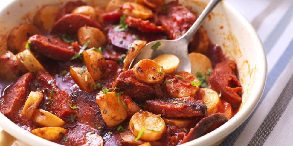 Easy Chorizo, Potato and Tomato Hot Pot Recipe