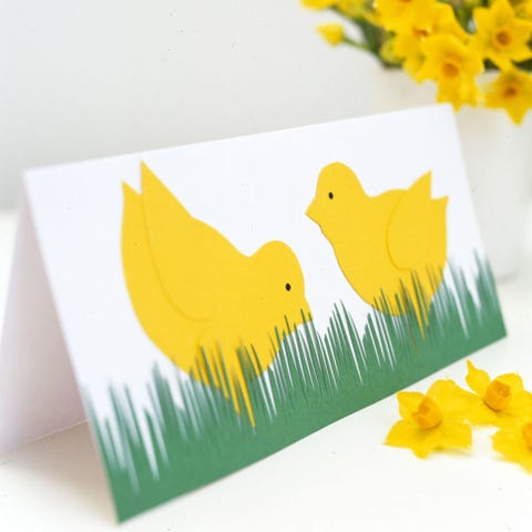 how to make an easter chicks card