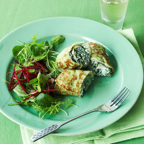 Spinach and ricotta pancakes