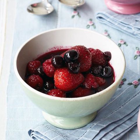 Bowl of berry compote