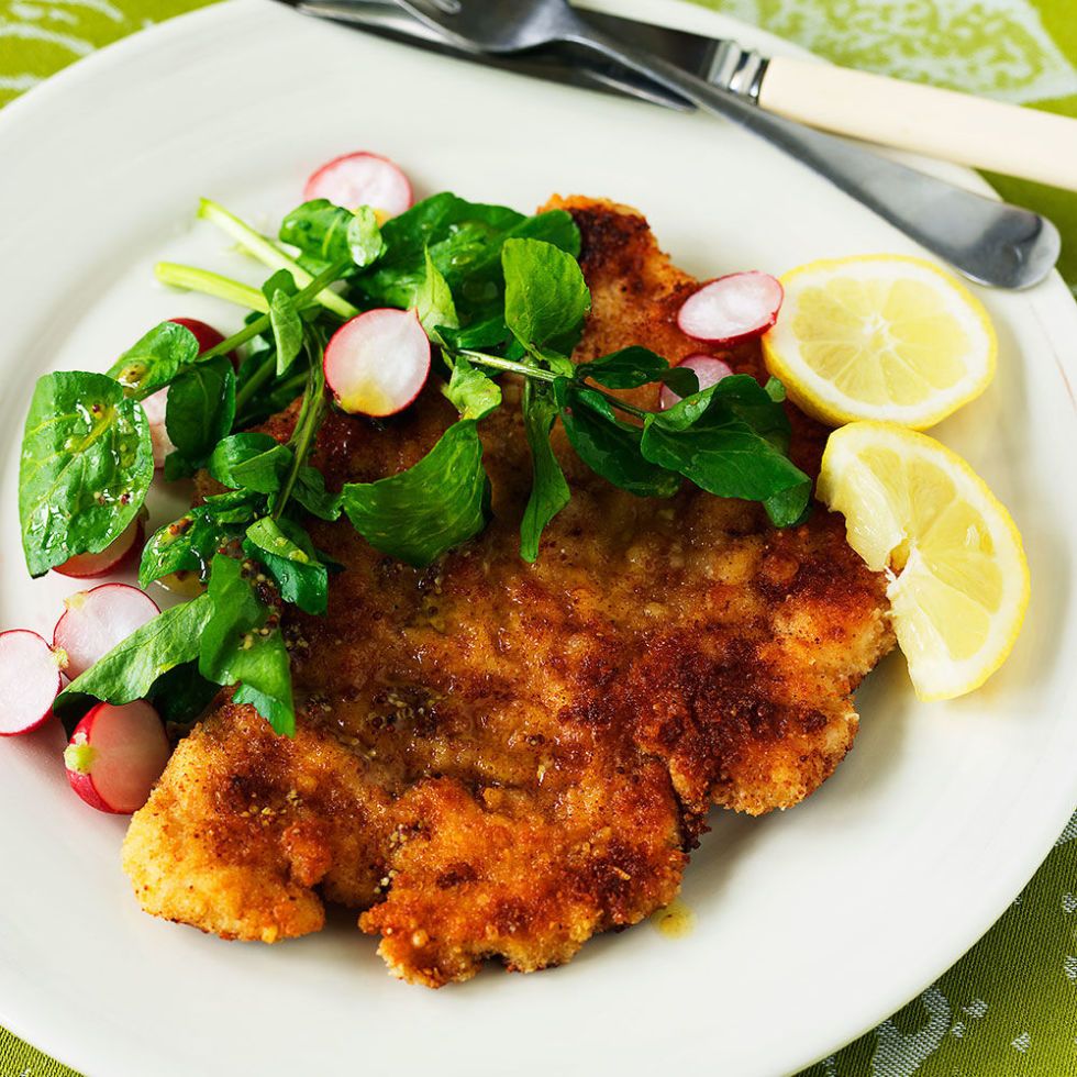 Chicken Escalopes With Breadcrumb And Parmesan Coating