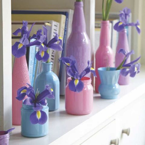 Upcycle Old Bottles And Jars Into Colourful Glass Vases