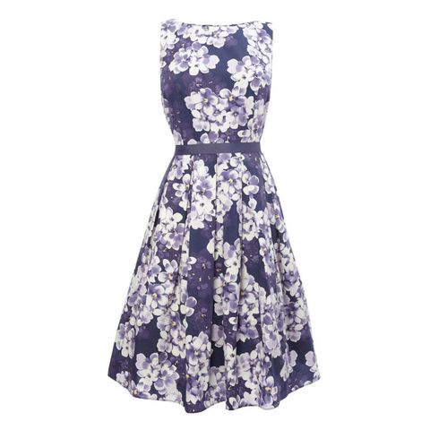 BHS purple floral prom dress 
