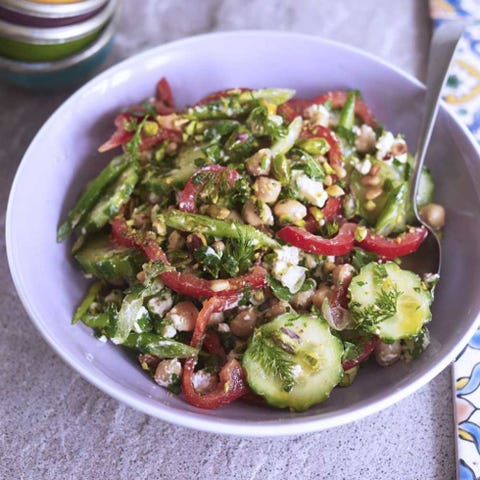 Easy Chickpea Salad With Feta And Peppers