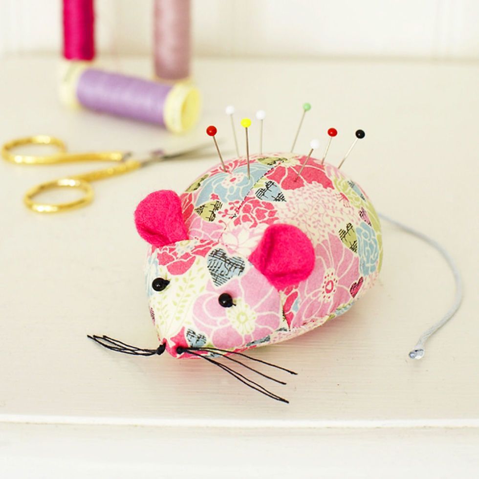 Turn Leftover Fabric Into A Cute Mouse Pincushion