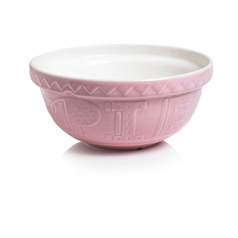 Pastel pink mixing bowl for baking