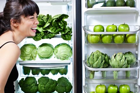 Woman making diet choices