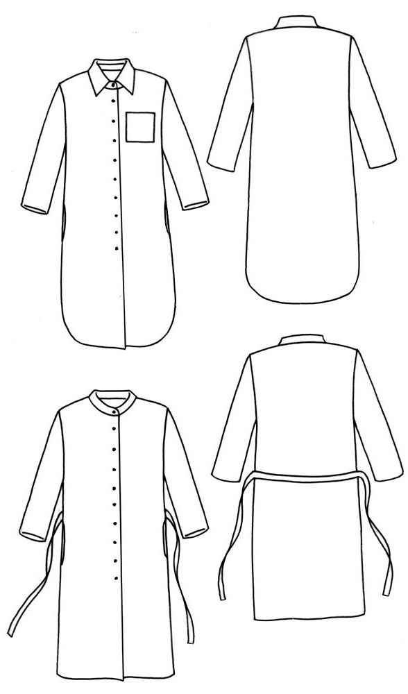 Make your own shirt dress with this free sewing pattern