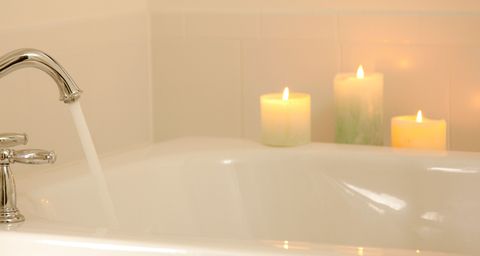 Candles by the bath