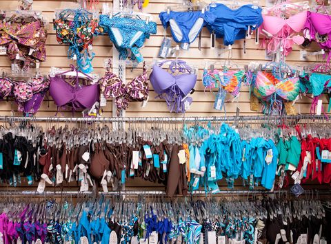 Bikinis in shop