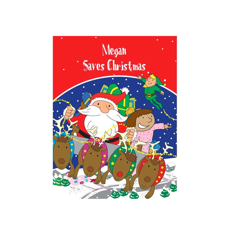 Personalised Christmas Story Book Childs Name Throughout Book Stocking Filler 