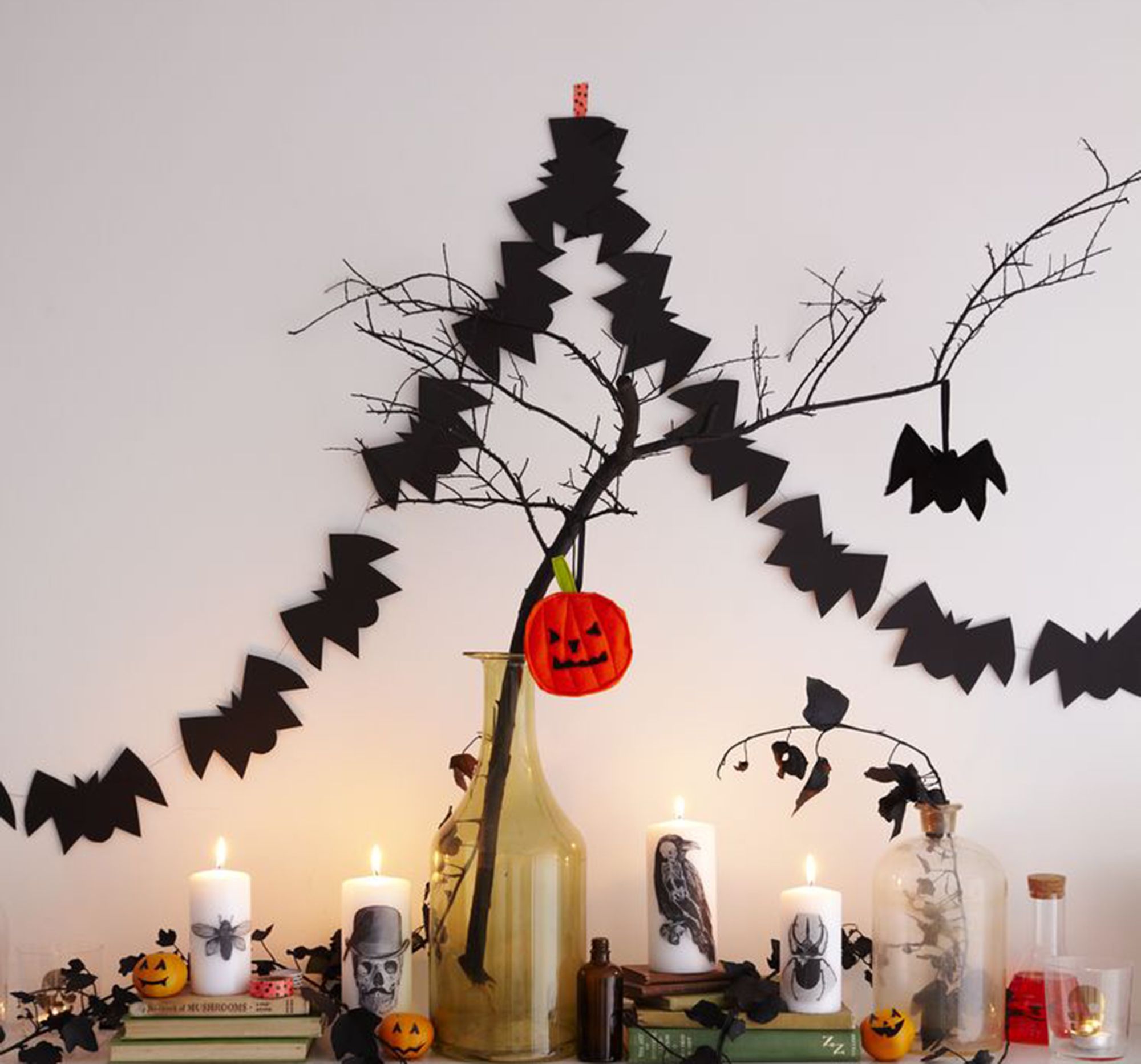 Details about  / Bat Garland Gold Halloween Party Decorations Kids Trick Treat Spooky Hanging