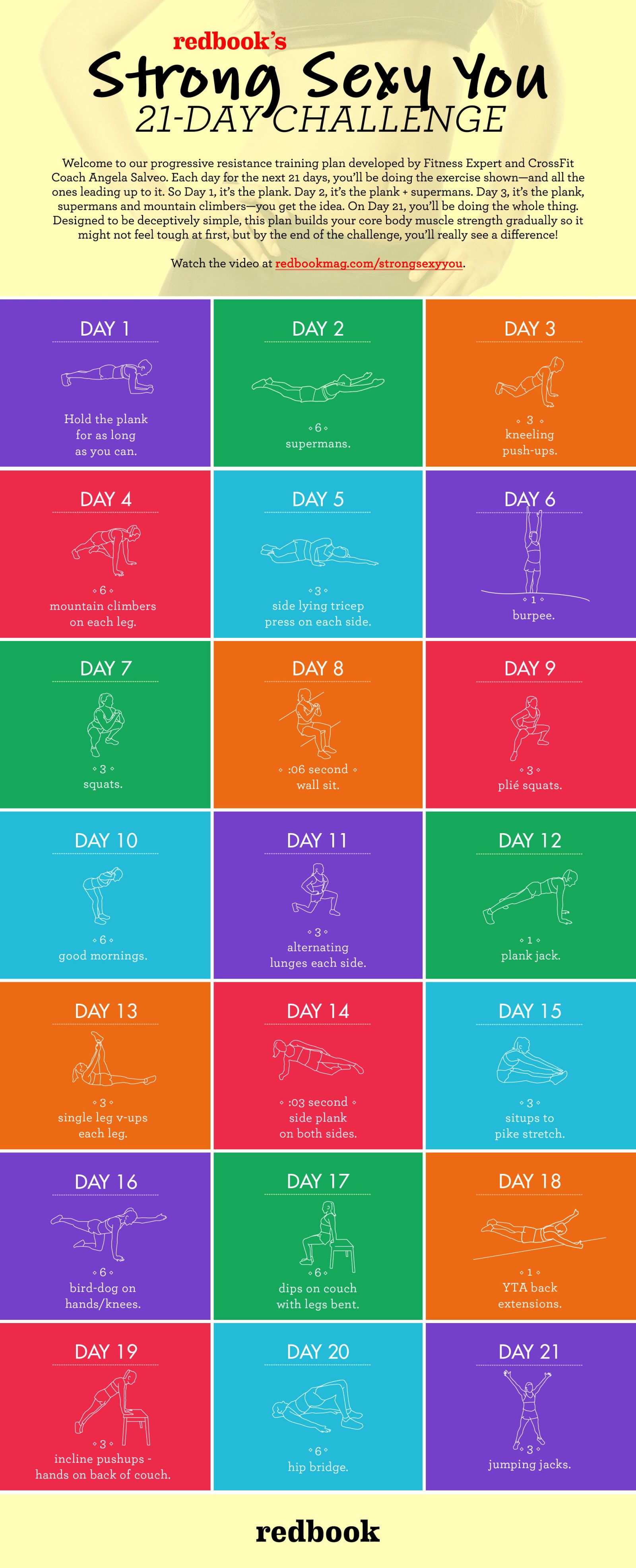 21 Day Plank Challenge Chart