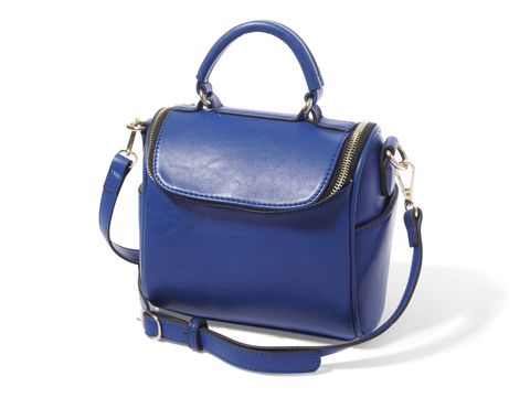 A bag with mega polish for a teensy price. Purse, $34.99; <a href="http://shopprimadonna.com/bags-wallets/top-handle/luncheon-top-handle-bag-cobalt.html" target="_blank">shopprimadonna.com</a> (20% off with code REDBOOK20).