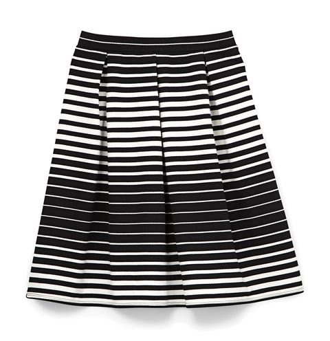 Need we remind you how good you look in A-lines <em>and </em>stripes? Skirt, Joe B, $40; <a href="http://www.kohls.com/product/prd-2029464/joe-b-pleated-stripe-midi-skirt-juniors.jsp" target="_blank">kohls.com</a>.