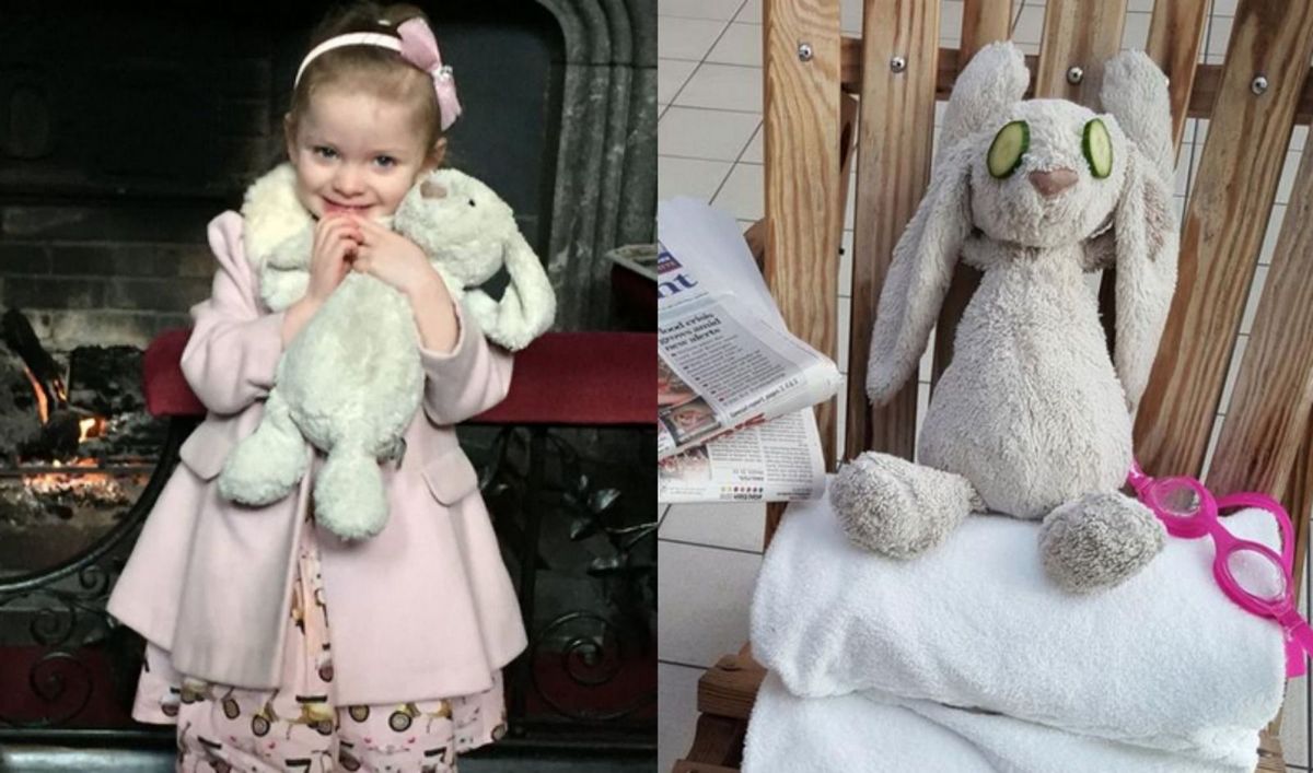 Little Girl Leaves Her  Stuffed Bunny At Hotel—It Goes On The Adventure Of A Lifetime