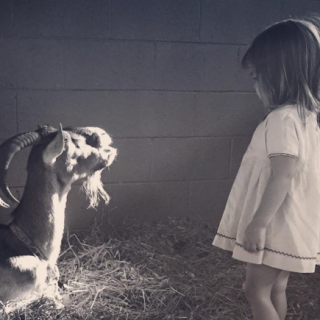 Channing Tatum's daughter with goat