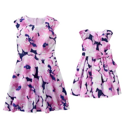 image gymboree purple floral mom and girl dresses