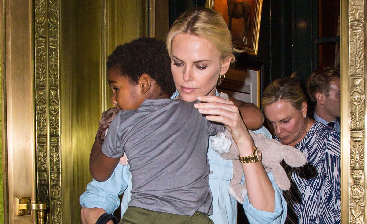 Charlize Theron and son