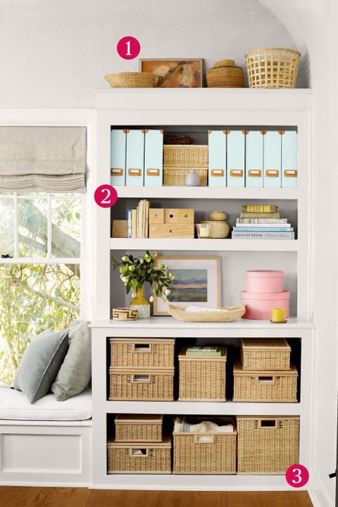 Office Organized Bookshelf