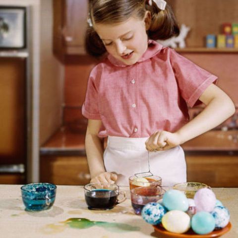 Child, Teal, Easter egg, Turquoise, Shelf, Serveware, Toddler, Easter, Egg, Headpiece, 