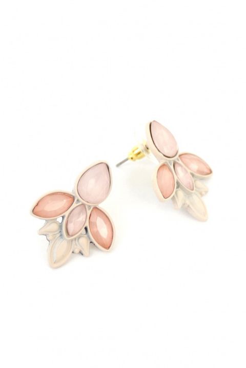 Petal, Peach, Natural material, Beige, Body jewelry, Silver, Artificial flower, 