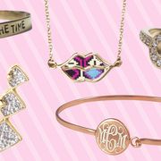 Pink, Font, Metal, Pattern, Jewellery, Earrings, Pendant, Chain, Body jewelry, Circle, 