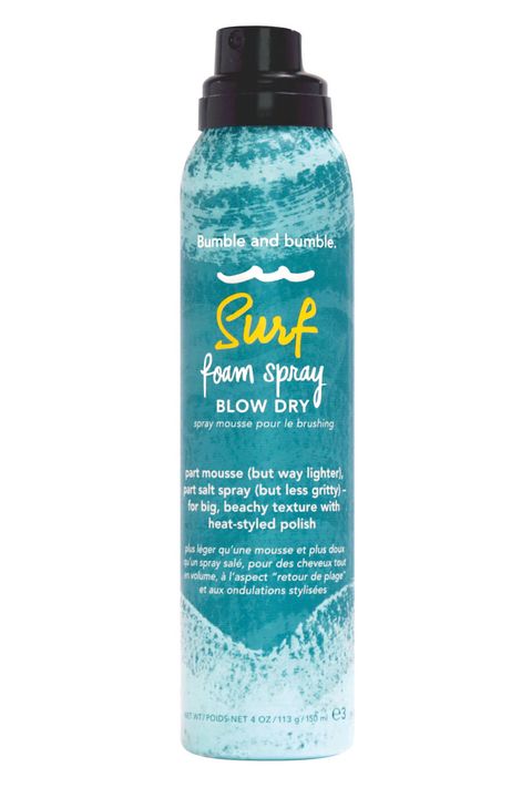 <p>To give hair extra lift and movement, apply a volumizing primer to wet hair before grabbing your dryer. Try <a href="http://www.bumbleandbumble.com/product/9192/40822/Products/SurfCampaign/surf-foam-spray-blow-dry/index.tmpl" target="_blank">Bb. Foam Spray Blow Dry</a>.</p>