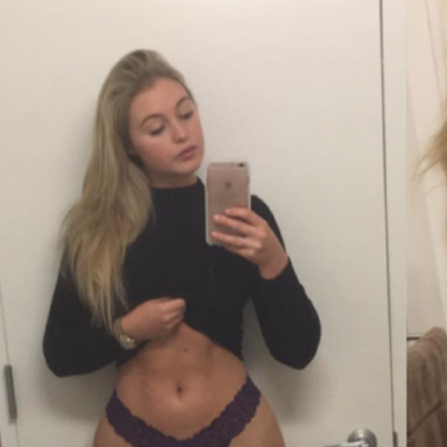 Iskra Lawrence fakes thigh gap