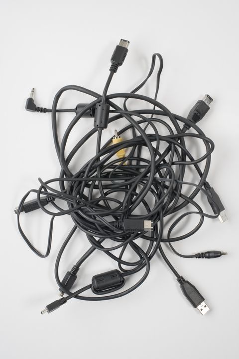 tangled cords