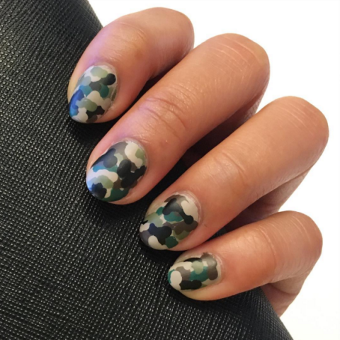 10 Celebrity Nail Art Photos with Camouflage | Steal Her Style