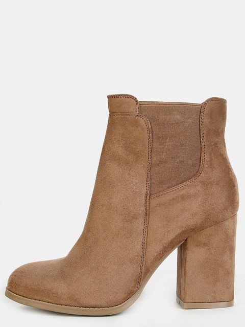 <p>$33; <a href="http://www.makemechic.com/products/Faux-Suede-Chelsea-Ankle-Boots-TAUPE-22174.html" target="_blank">Make Me Chic</a></p>