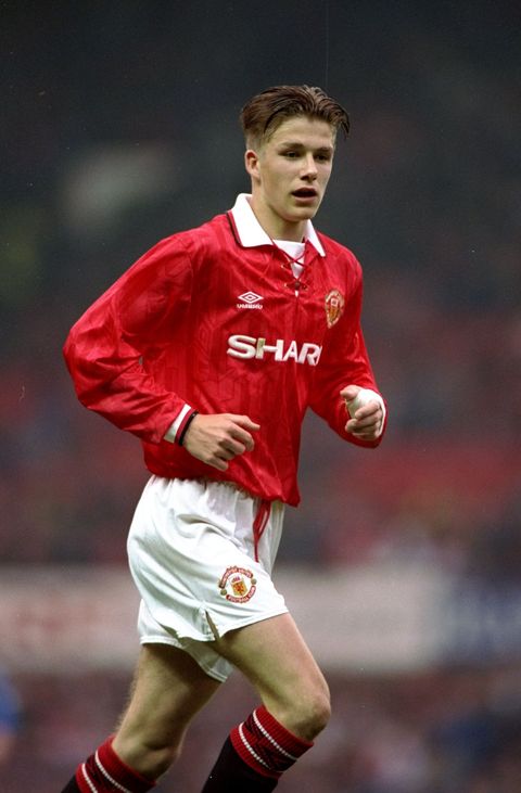 <p>Here we start, with a young David Beckham at just 18 years of age. He's clearly got potential. </p>