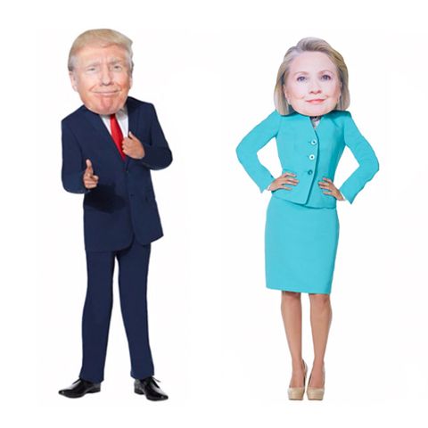 Giant Head Smiling Hillary and trump Mask