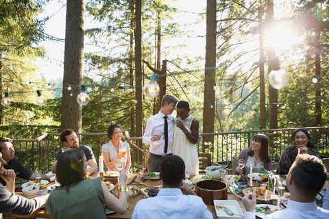 Hair, Sharing, Chair, Conversation, Spring, Ceremony, Outdoor table, Outdoor furniture, Lens flare, Tablecloth, 