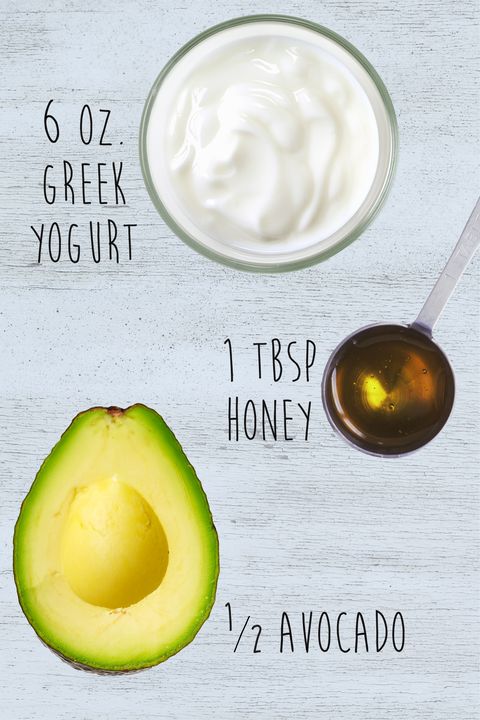 <p><strong data-redactor-tag="strong" data-verified="redactor">Why it works:</strong> Avocado has a lot of omega-3 fatty acids, oils, and lipids that hydrate skin.&nbsp;Yogurt delivers probiotics, helpful in&nbsp;warding off acne, and&nbsp;lactic acid, which removes&nbsp;dead skin cells.&nbsp;<strong data-redactor-tag="strong" data-verified="redactor">How to do it: </strong>Mix the avocado, plain Greek yogurt (preferably one with some fat) and honey into a paste. The honey—an antibacterial<span class="redactor-invisible-space" data-verified="redactor" data-redactor-tag="span" data-redactor-class="redactor-invisible-space"></span> hydrator—helps the ingredients stick together, so fine-tune this amount until&nbsp;you get a mask-like consistency. Then spread it over your face and neck, leave it on for 10 minutes, and wash off.&nbsp;<strong data-redactor-tag="strong" data-verified="redactor">What you'll get:</strong> Super-moisturized skin. "I do this&nbsp;once a week on myself. It's my go-to," Bowe says.</p>