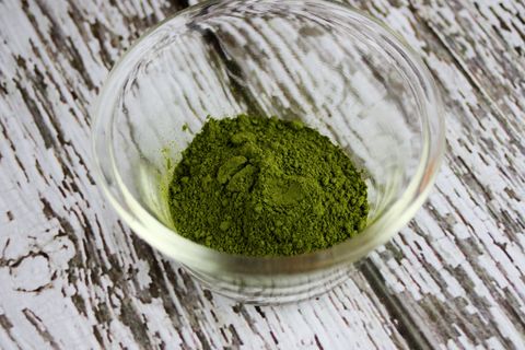 <p>Matcha, a specially grown green tea, is packed with antioxidants that'll help your skin glow. "You'd&nbsp;have to drink 10 to 15 cups of green tea to equal the nutrients in one cup of matcha,"&nbsp;says New York City nutritionist Brooke Alpert, R.D., C.D.N., and founder of&nbsp;<a href="http://www.b-nutritious.com/index.php" target="_blank">B Nutritious</a>.&nbsp;Why not get your daily dose with this goof-proof recipe from <a href="https://greenblender.com/" target="_blank">GreenBlender</a>, a smoothie service that delivers fresh, pre-proportioned ingredients to your doorstep.&nbsp;"Matcha tea has a slightly bitter taste, so it's best to combine it with strong flavors like ginger and citrus," explains the company's founder, Jenna Tanenbaum.</p>