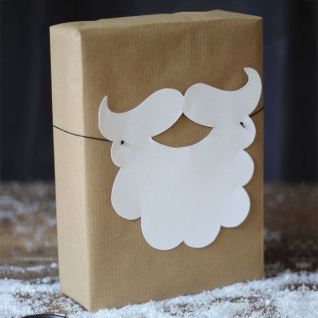 Santa Beige Wrapping Paper