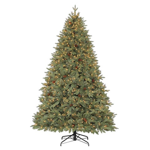 image Holiday Living 7.5-ft Pre-Lit Hayden Pine Artificial Christmas Tree